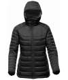 AFP-2W Stormtech Ladies Stavanger Thermal Padded Jacket Black / Graphite Grey colour image